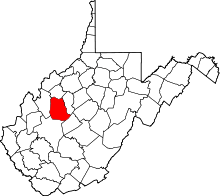 State map highlighting Roane County