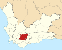 The Langeberg Local Municipality is located in the Cape Winelands District Municipality, to the east of Cape Town.