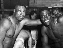 Willis and Marion Motley pictured in the Browns locker room