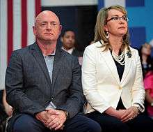 Photo of Kelly and wife Gabrielle Giffords in 2016.