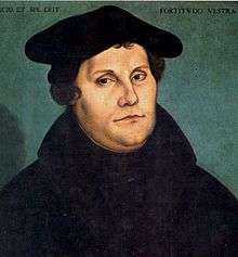 Portrait of Luther by the painter Lucas Cranach the Elder