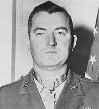 black and white headshot of Joseph McCarthy in his military uniform