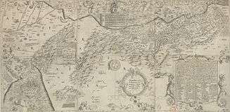 A map of Palestine made in 1537. West is at the top.