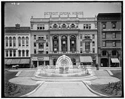 Merrill Humane Fountain, in front of the old Detroit Opera House