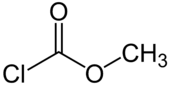 Skeletal formula of methyl chloroformate