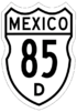 Federal Highway 85D shield