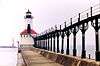 Michigan City East Pierhead Light Tower and Elevated Walk