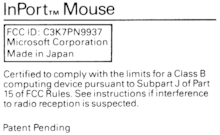 Label from Microsoft InPort mouse