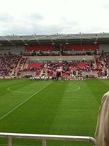 A Rotherham line up with Barnsley in the first game at the NYS.