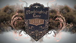 Title card, showing a house sign reading 1313 Mockingbird Lane