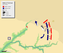 day 6 phase 3, showing khalid's cavalry routed Byzantine cavalry off the field and attacking Byzantine left center at its rear.