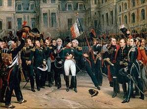 Painting of Napoleon's farewell in 1814