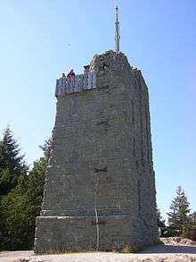 At the top of Mount Constitution sits a 53-foot sandstone tower, reinforced with 2 tons of steel, and measuring 18 x 28 feet at the base.