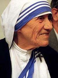 Mother Teresa facing right