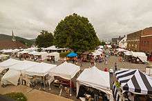 View of the 2014 Crafts Fair from Town Hall