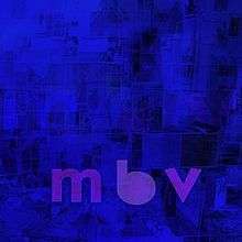 Alternate shades of blue with "mbv" written in lowercase purple text.