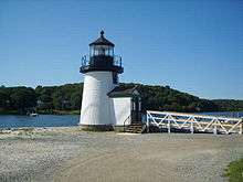 A photograph of the Mystic Seaport Light