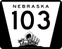 Nebraska Highway 103 marker