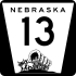 Nebraska Highway 13 marker