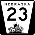 Nebraska Highway 23 marker