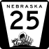 Nebraska Highway 25 marker