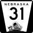 Nebraska Highway 31 marker