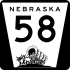 Nebraska Highway 58 marker