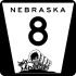 Nebraska Highway 8 marker