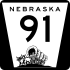 Nebraska Highway 91 marker