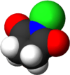 Space-filling model of the N-chlorosuccinimide molecule