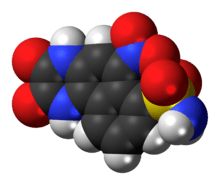 Space-filling model of the NBQX molecule