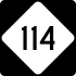 NC Highway 114 marker