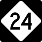 NC Highway 24 marker