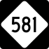 NC Highway 581 marker