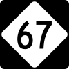 NC Highway 67 marker