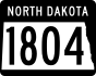 North Dakota Highway 1804 marker