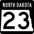 North Dakota Highway 23 marker