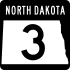 North Dakota Highway 3 marker