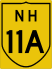 National Highway 11A marker