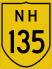 National Highway 135 marker