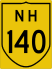 National Highway 140 marker