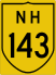 National Highway 143 marker