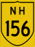 National Highway 156 marker