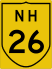 National Highway 26 marker
