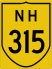National Highway 315 marker