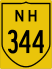 National Highway 344 marker