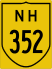 National Highway 352 marker