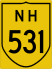 National Highway 531 marker