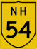 National Highway 54 marker