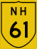 National Highway 61 marker